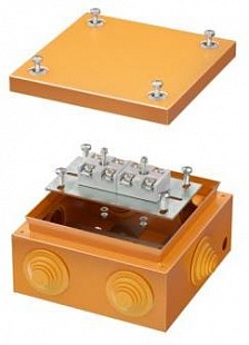 FSB31604 | Коробка ответвительная FS стальная с кабельными вводами, 150х150х80мм, 6р, 6A, 4мм2, IP55